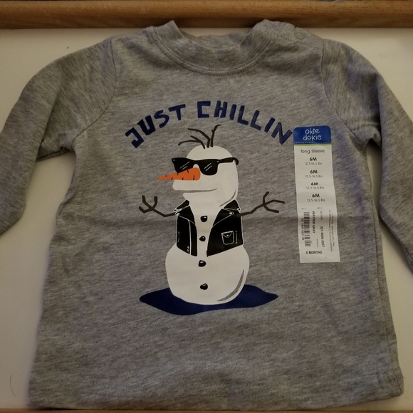 NWT adorable Okie Dokie Snowman T-Shirt - Picture 2 of 4